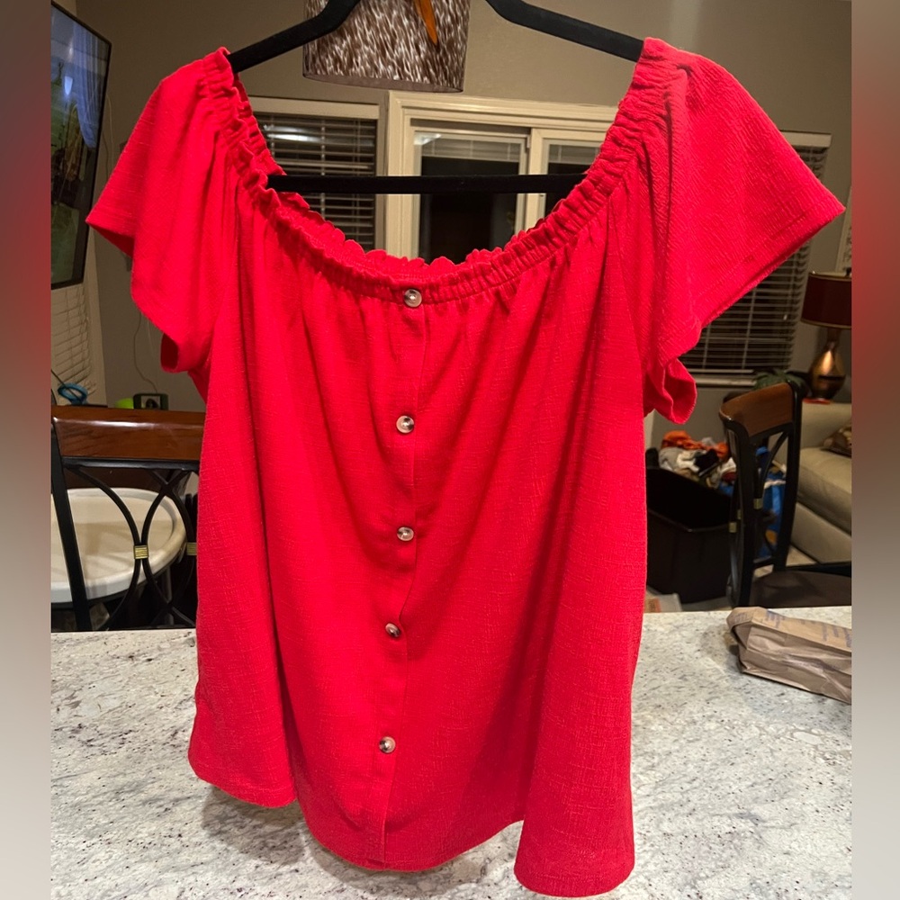 Popsugar lightly worn size Large off the shoulder blouse